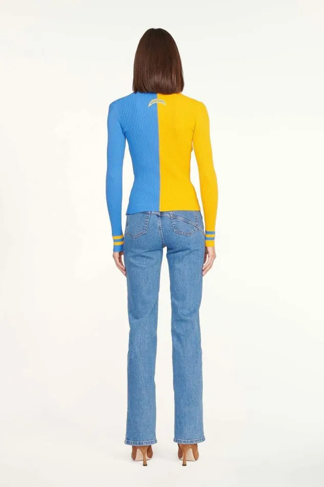 STAUD Tops THE NFL CARGO SWEATER Los Angeles Chargers 8211 Women STAUD Tops THE NFL CARGO SWEATER Los Angeles Chargers 8211 Women