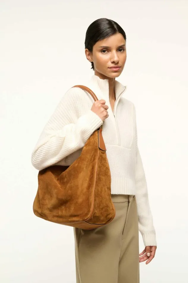 STAUD Totes PERRY BAG Tan Suede 8211 Women STAUD Totes PERRY BAG Tan Suede 8211 Women