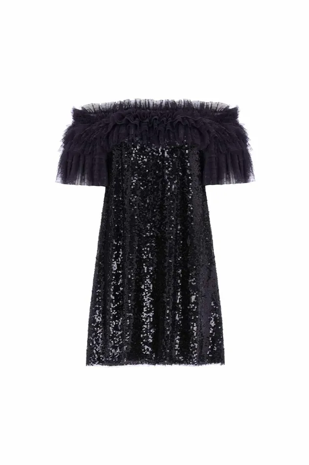 Stephanie Micro Mini Dress Black Women Needle and Thread Dresses