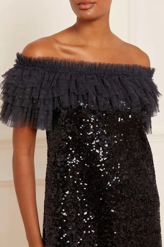 Stephanie Micro Mini Dress Black Women Needle and Thread Dresses