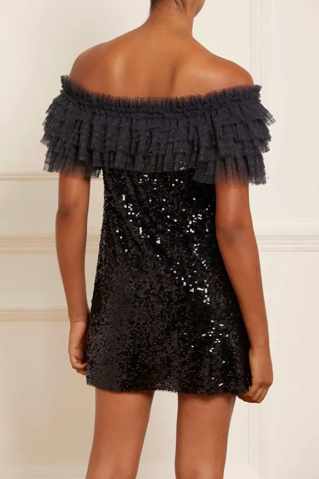 Stephanie Micro Mini Dress Black Women Needle and Thread Dresses