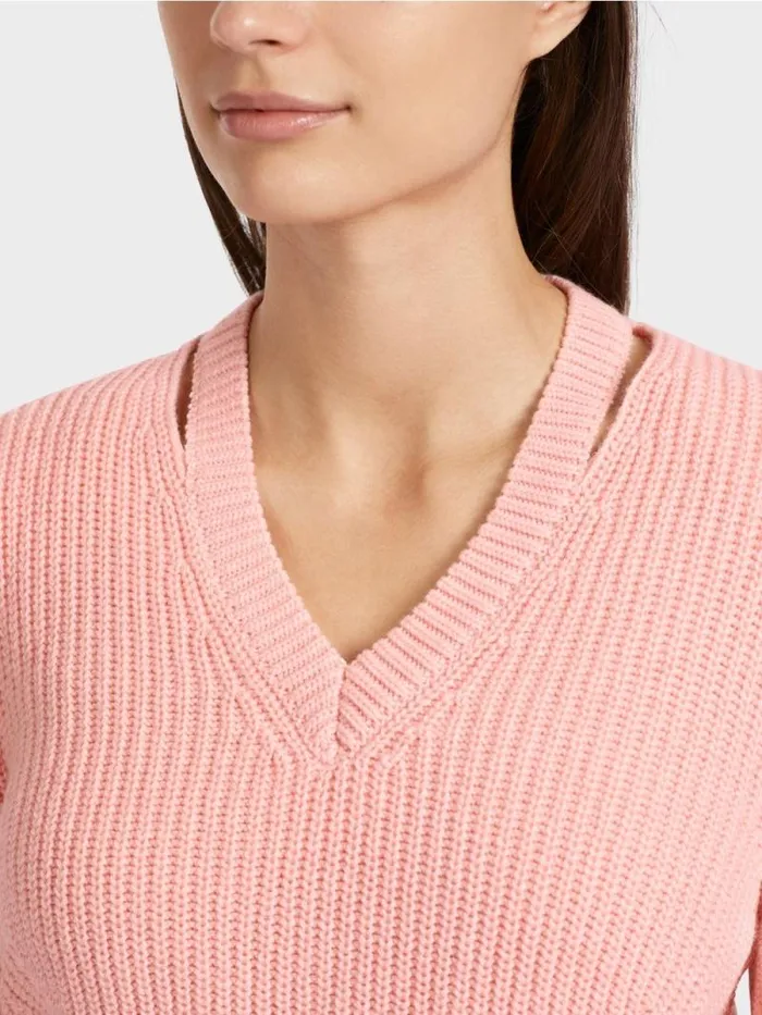 Strick Damen Marc Cain Edler Sweater Knitted In Germany Soft Powder Pink