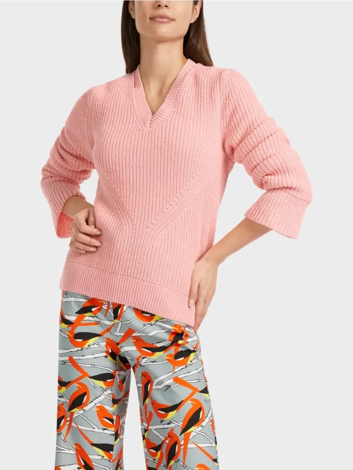 Strick Damen Marc Cain Edler Sweater Knitted In Germany Soft Powder Pink