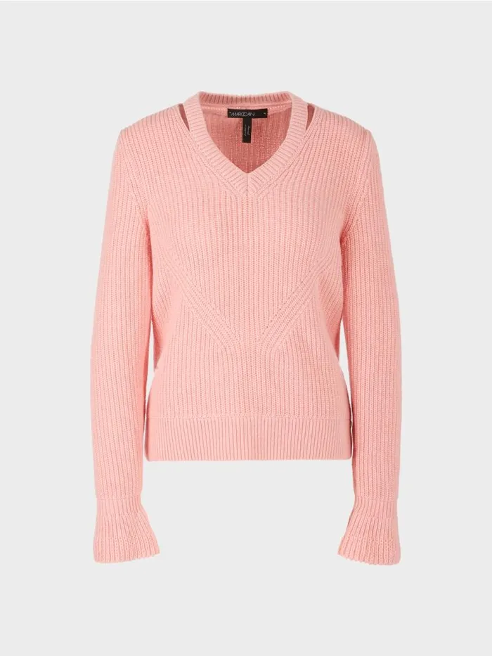 Strick Damen Marc Cain Edler Sweater Knitted In Germany Soft Powder Pink