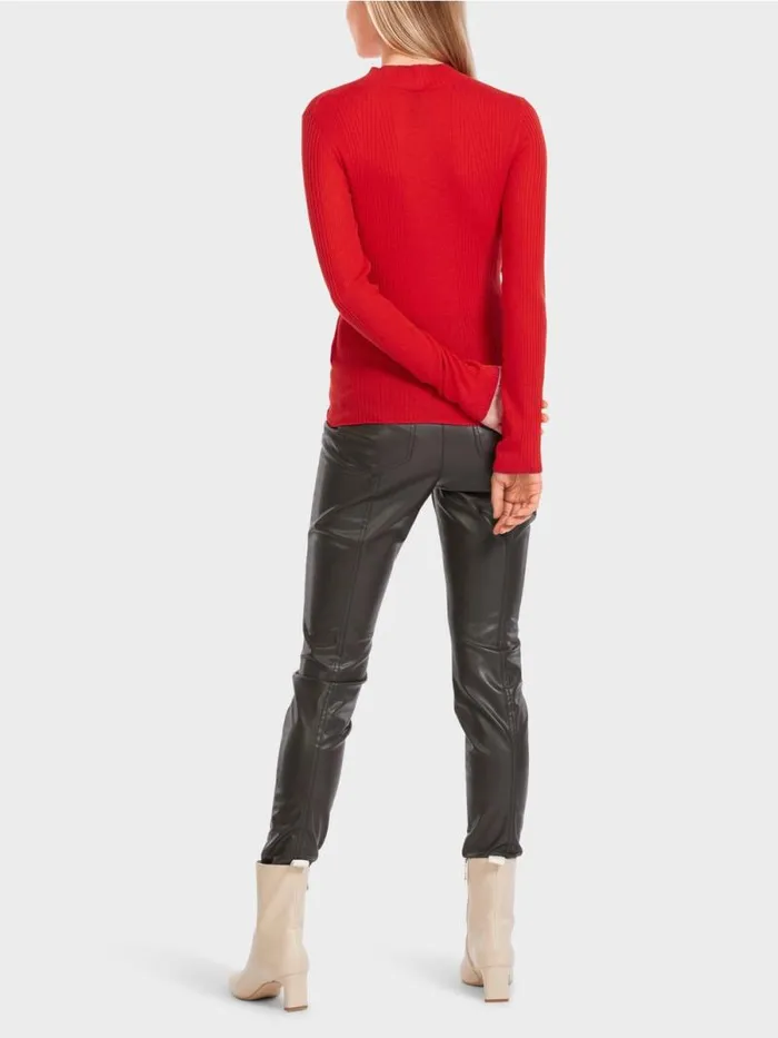 Strick Damen Marc Cain Sweater 034Rethink Together034 Bright Fire Red