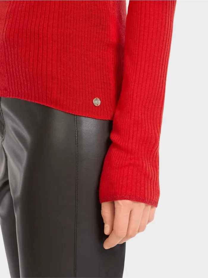 Strick Damen Marc Cain Sweater 034Rethink Together034 Bright Fire Red