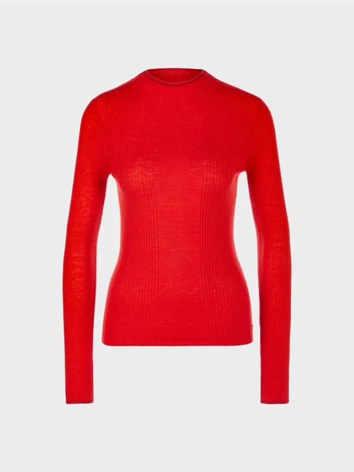 Strick Damen Marc Cain Sweater 034Rethink Together034 Bright Fire Red
