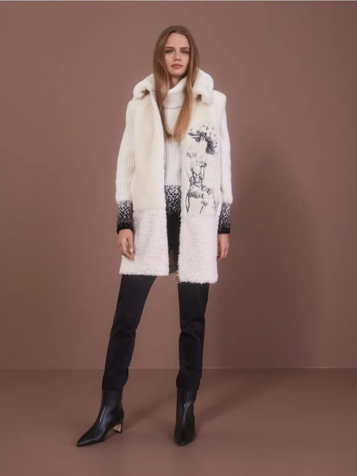 Strick Damen Marc Cain Sweater Knitted In Germany Offwhite
