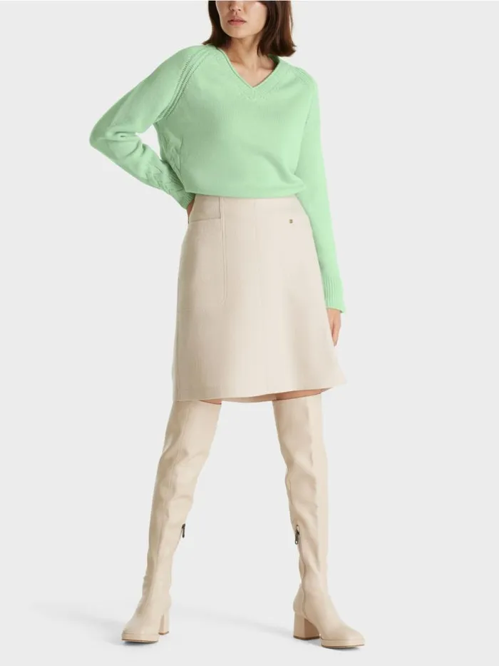 Strick Damen Marc Cain Sweater Mit Kaschmir 034Rethink Together034 Soft Pistachio