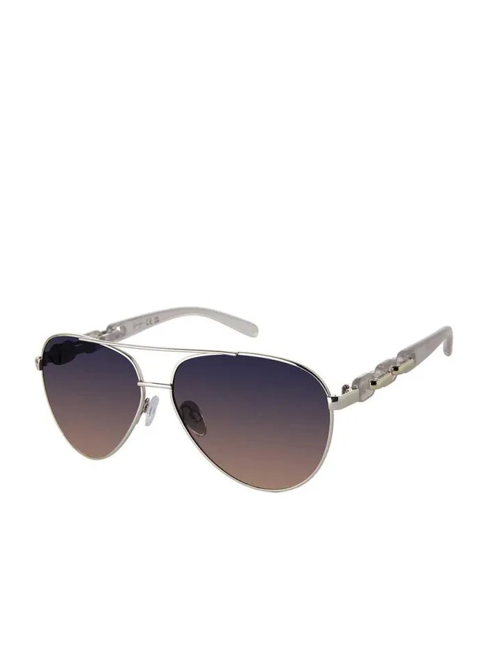Sunglasses Accessories Jessica Simpson Metal Aviator Pilot Sunglasses In Silver
