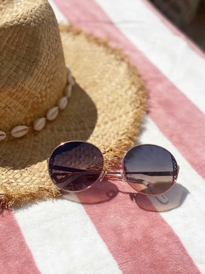 Sunglasses Accessories Jessica Simpson Metal Round Sunglasses In Rose Gold