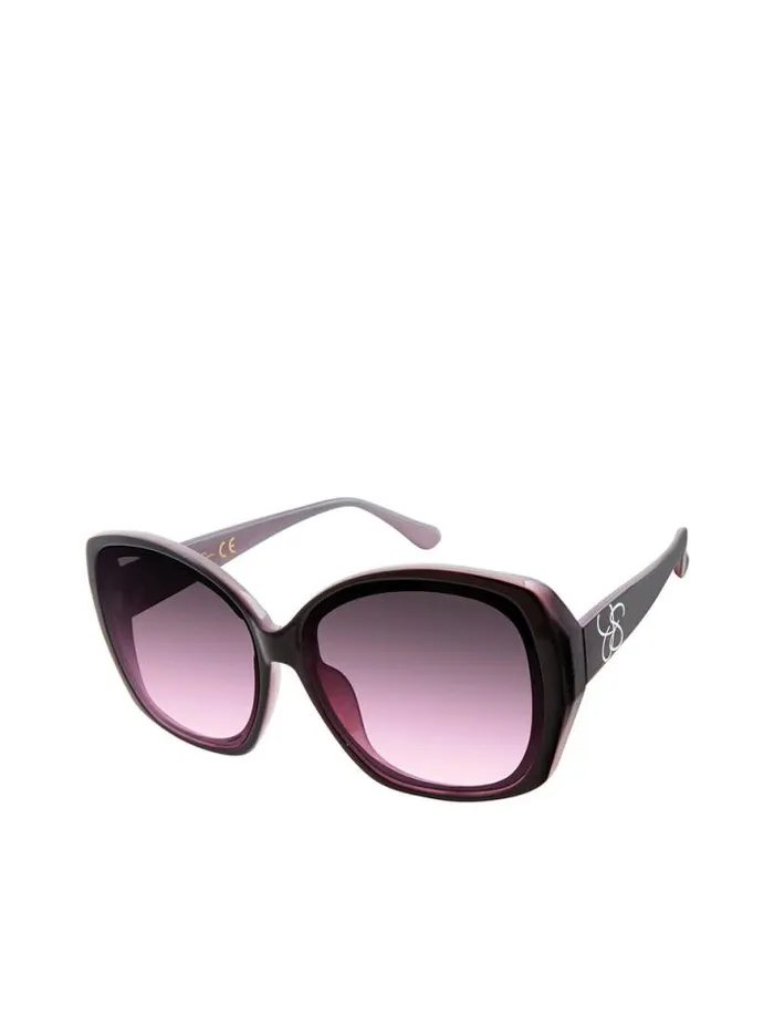 Sunglasses Accessories Jessica Simpson Two Tone Geometric In Black and Rosegold