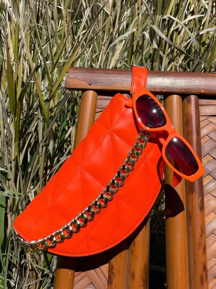 Sunglasses Accessories Jessica Simpson Vintage Oval Sunglasses In Orange