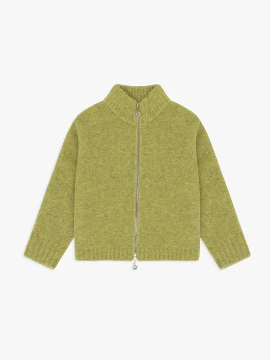 Sweaters Lisa Says Gah Women Gemma Zip Up Green Marble