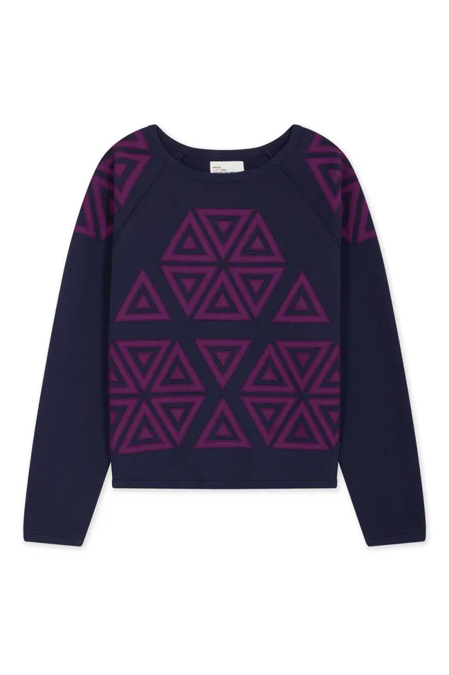 Sweatshirts Women Leon and Harper Shine Triangle Sweatshirt Navy