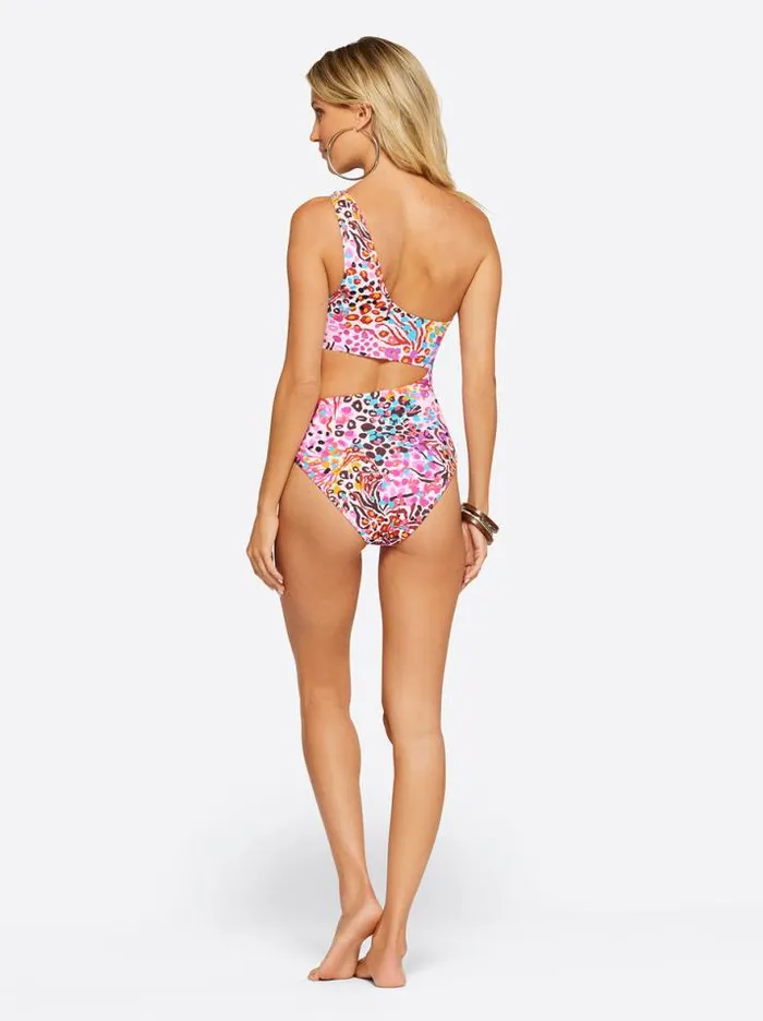 Swim Clothing Jessica Simpson French Exit One Piece In Pink Multi