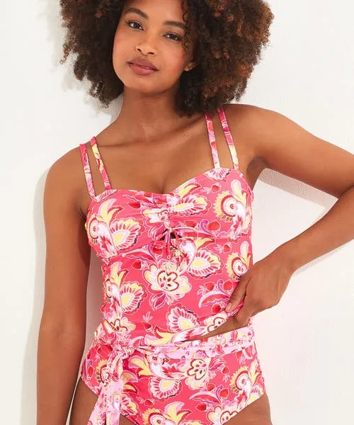 Swimwear Joebrowns Apparel Malibu Beach Tankini Top Pink Multi