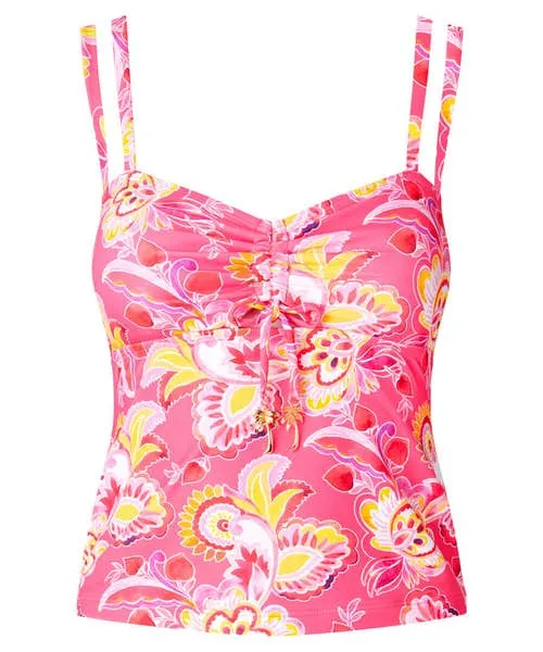 Swimwear Joebrowns Apparel Malibu Beach Tankini Top Pink Multi Swimwear Joebrowns Apparel Malibu Beach Tankini Top Pink Multi