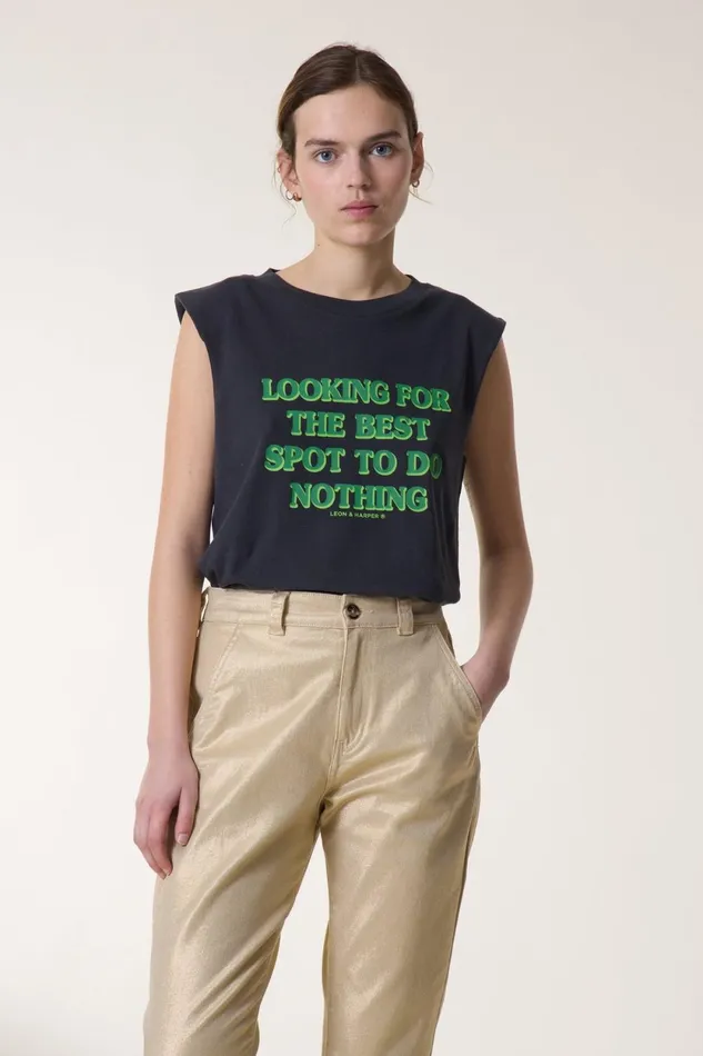 TShirts and Tops Women Leon and Harper Dode Ideas Tank Top Carbone