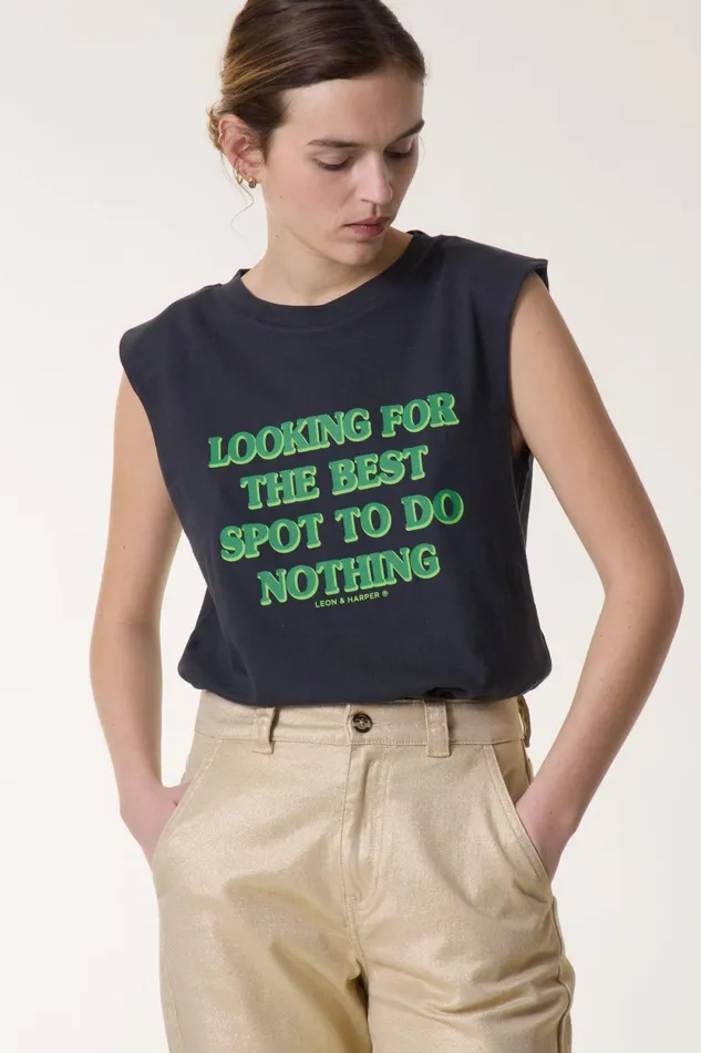 TShirts and Tops Women Leon and Harper Dode Ideas Tank Top Carbone
