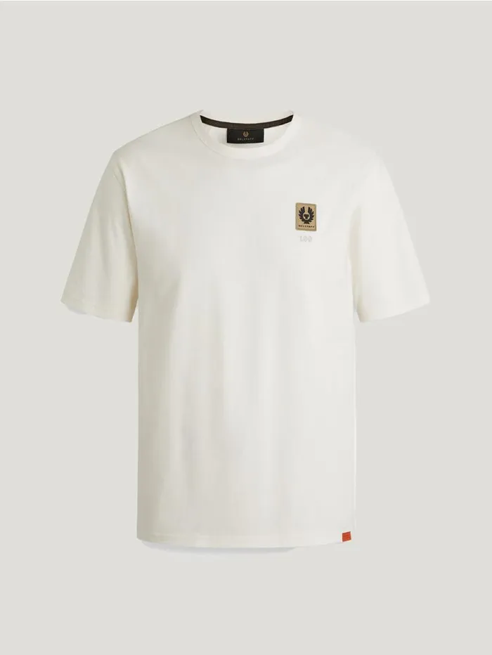 TShirts Men Belstaff Centenary Patch TShirt Chalk