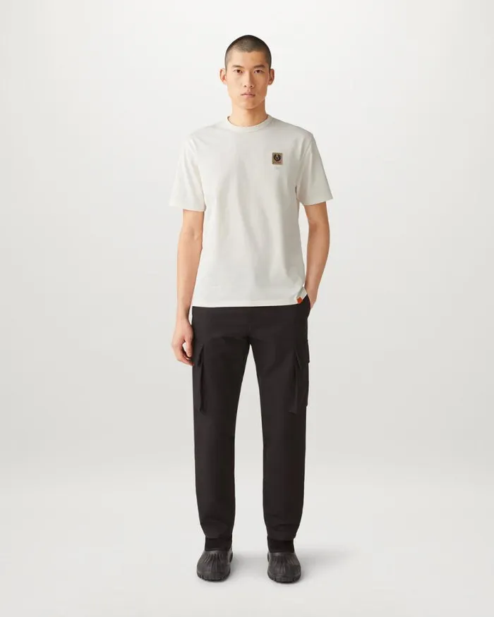 TShirts Men Belstaff Centenary Patch TShirt Chalk TShirts Men Belstaff Centenary Patch TShirt Chalk