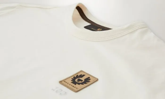 TShirts Men Belstaff Centenary Patch TShirt Chalk TShirts Men Belstaff Centenary Patch TShirt Chalk