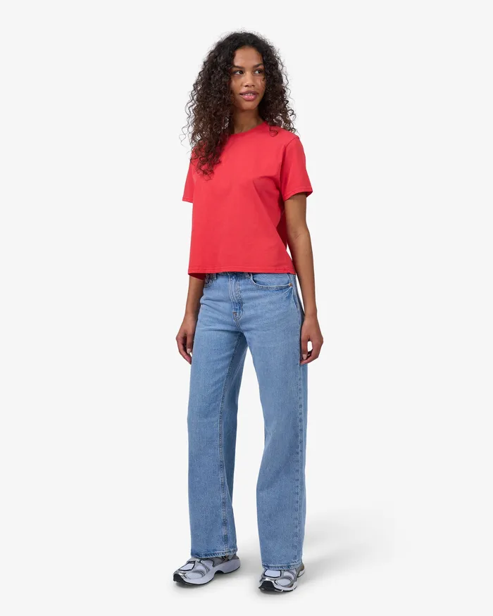 TShirts Organic Boxy Crop Tee 8211 Navy Blue Colorfulstandard Women