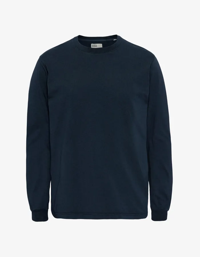 TShirts Oversized Organic LS TShirt 8211 Navy Blue 8211 Colorfulstandard Women