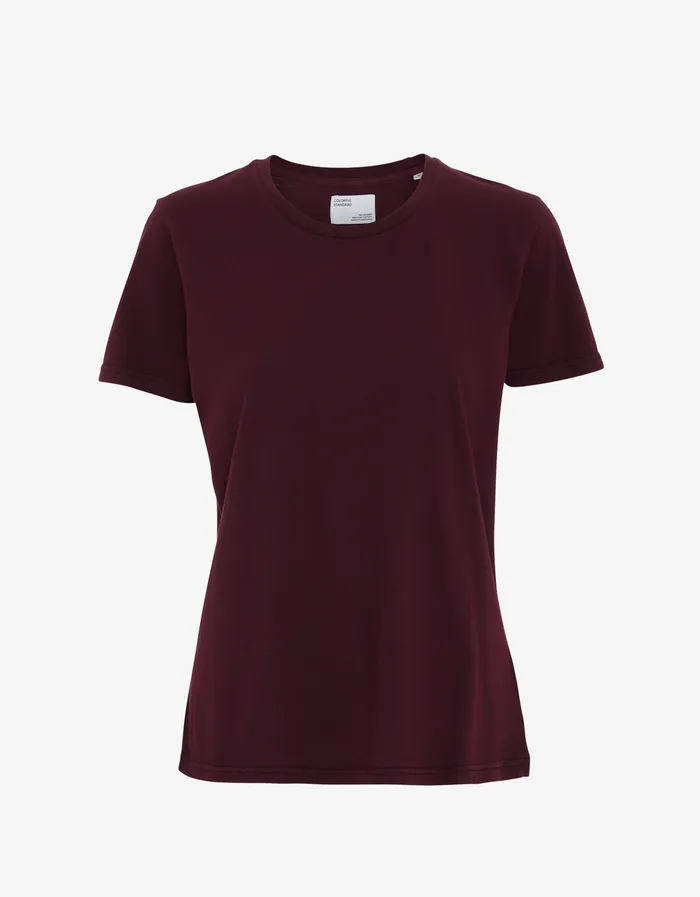 TShirts Women Colorfulstandard Women Light Organic Tee 8211 Oxblood Red