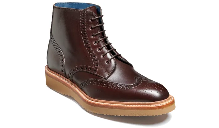 Terry 8211 Chocolate Hand Painted Men Barker Shoes Mens Boots