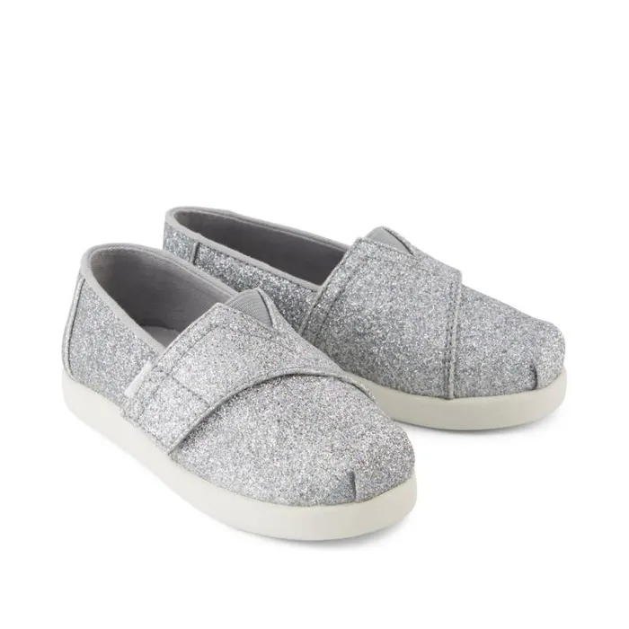 Toms Alpargatas Alpargata Classic Toddler Shoe Silver Iridescent Glimmer 8211 Kids Toms Alpargatas Alpargata Classic Toddler Shoe Silver Iridescent Glimmer 8211 Kids