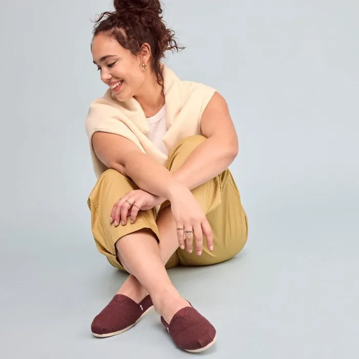 Toms Alpargatas Alpargata Heritage Canvas Deep Burgundy 8211 Women Toms Alpargatas Alpargata Heritage Canvas Deep Burgundy 8211 Women