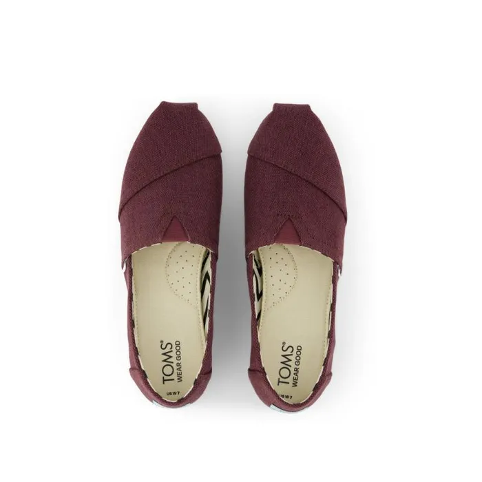 Toms Alpargatas Alpargata Heritage Canvas Deep Burgundy 8211 Women Toms Alpargatas Alpargata Heritage Canvas Deep Burgundy 8211 Women