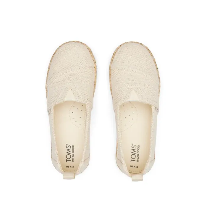 Toms Alpargatas Alpargata Kids Espadrille Natural Metallic 8211 Kids Toms Alpargatas Alpargata Kids Espadrille Natural Metallic 8211 Kids
