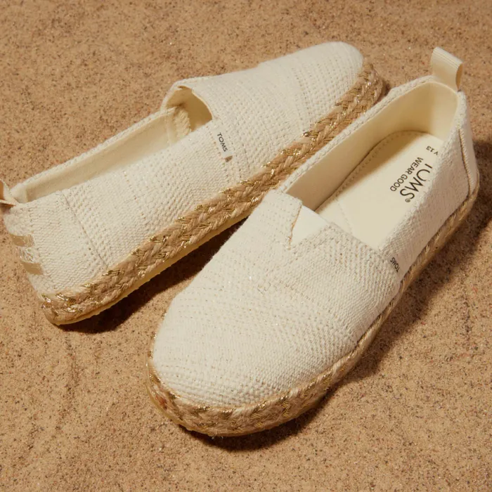 Toms Alpargatas Alpargata Kids Espadrille Natural Metallic 8211 Kids Toms Alpargatas Alpargata Kids Espadrille Natural Metallic 8211 Kids