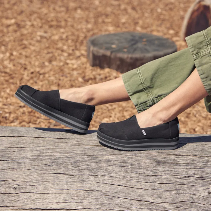 Toms Alpargatas Alpargata Midform Espadrille Black 8211 Women Toms Alpargatas Alpargata Midform Espadrille Black 8211 Women