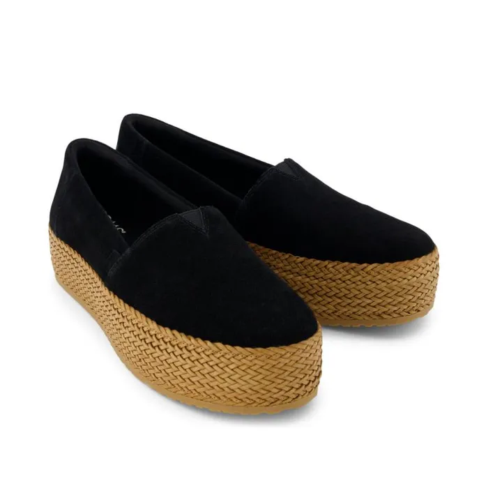 Toms Alpargatas Valencia Platform Espadrille Black Suede 8211 Women Toms Alpargatas Valencia Platform Espadrille Black Suede 8211 Women