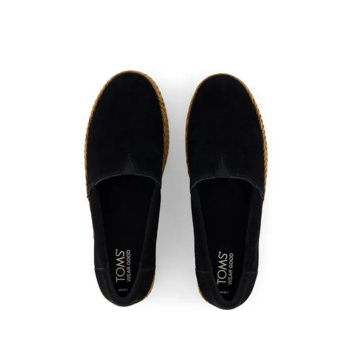 Toms Alpargatas Valencia Platform Espadrille Black Suede 8211 Women Toms Alpargatas Valencia Platform Espadrille Black Suede 8211 Women