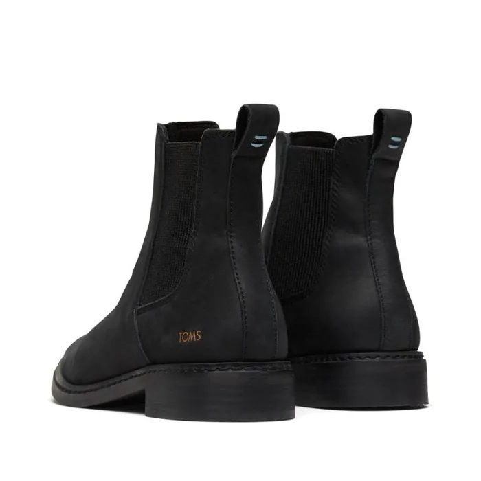 Toms Boots and Booties Charlie Boot Black Leather 8211 Women Toms Boots and Booties Charlie Boot Black Leather 8211 Women
