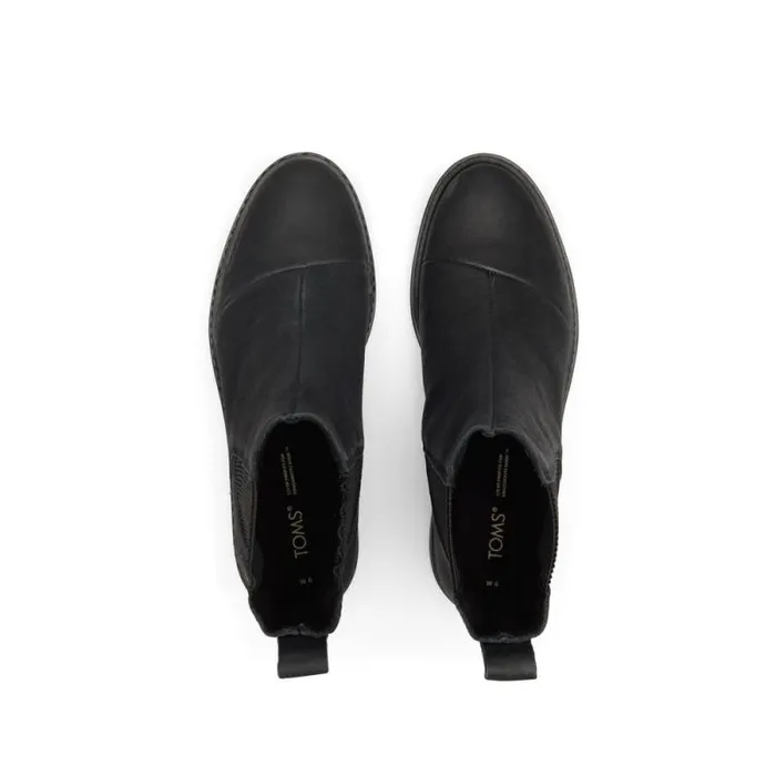 Toms Boots and Booties Charlie Boot Black Leather 8211 Women Toms Boots and Booties Charlie Boot Black Leather 8211 Women