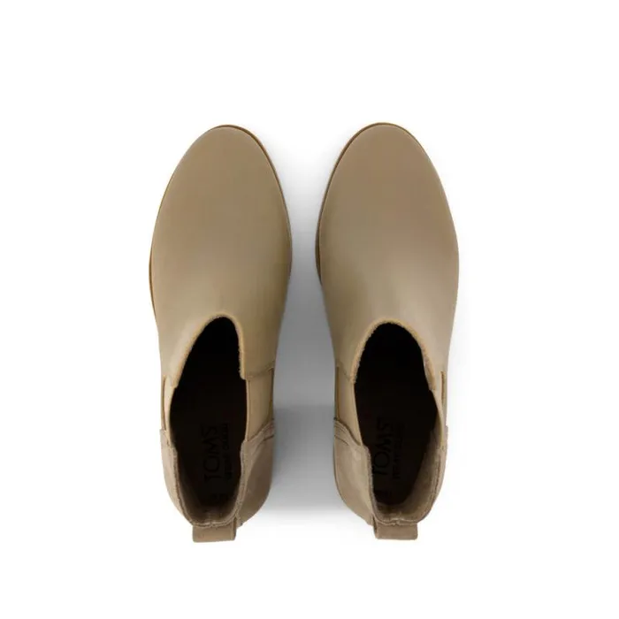 Toms Boots and Booties Evelyn Chelsea Heeled Boot Dune Leather Suede 8211 Women Toms Boots and Booties Evelyn Chelsea Heeled Boot Dune Leather Suede 8211 Women