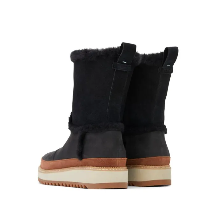 Toms Boots and Booties Makenna Boot Water Resistant Faux Fur Black 8211 Women Toms Boots and Booties Makenna Boot Water Resistant Faux Fur Black 8211 Women