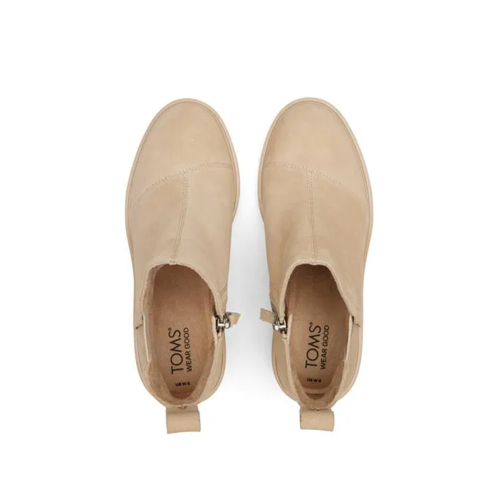 Toms Boots and Booties Maude Wedge Boot Oatmeal Suede 8211 Women Toms Boots and Booties Maude Wedge Boot Oatmeal Suede 8211 Women