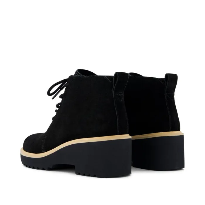 Toms Boots and Booties Maude Wedge LaceUp Boot Black Suede 8211 Women Toms Boots and Booties Maude Wedge LaceUp Boot Black Suede 8211 Women