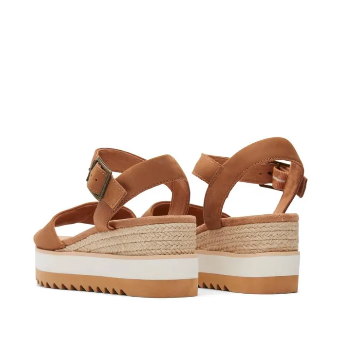 Toms Espadrilles Diana Wedge Sandal Tan Leather 8211 Women Toms Espadrilles Diana Wedge Sandal Tan Leather 8211 Women