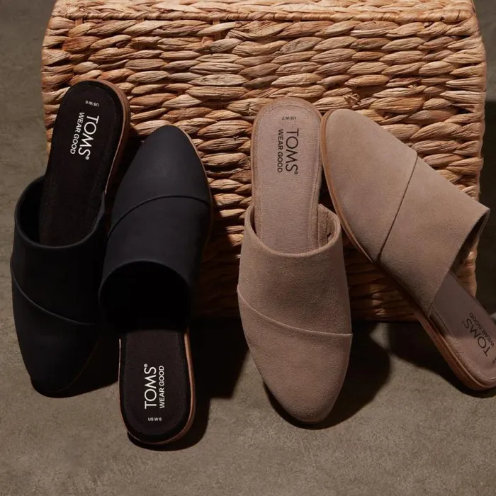 Toms Flats and Loafers Jade Flat Black Leather 8211 Women Toms Flats and Loafers Jade Flat Black Leather 8211 Women