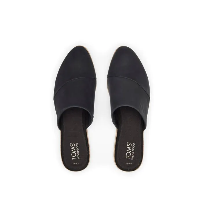 Toms Flats and Loafers Jade Flat Black Leather 8211 Women Toms Flats and Loafers Jade Flat Black Leather 8211 Women