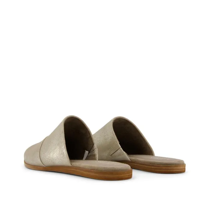 Toms Flats and Loafers Jade Flat Champagne Metallic Suede 8211 Women Toms Flats and Loafers Jade Flat Champagne Metallic Suede 8211 Women