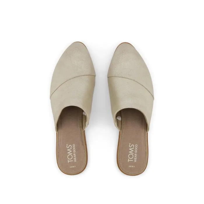 Toms Flats and Loafers Jade Flat Champagne Metallic Suede 8211 Women Toms Flats and Loafers Jade Flat Champagne Metallic Suede 8211 Women